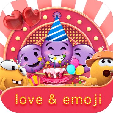 Birthday Stickers For WhatsApp-Love & Emoji