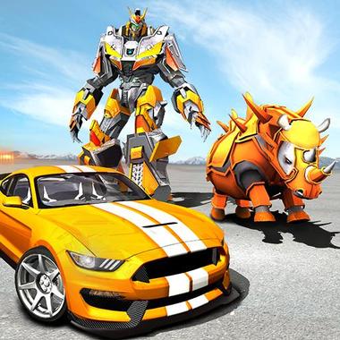 Gergedan robot araba dönüştürme oyunu