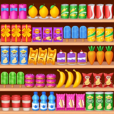 商品整理ゲーム：グッズソートパズル