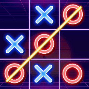 Tic Tac Toe Glow: 2 Player XO