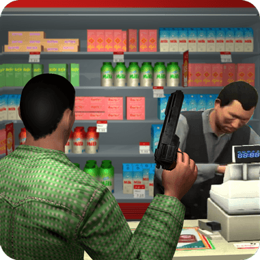 Supermarket Robbery Crime City: FPS Shooting Games