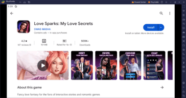 How to Play Love Sparks: Dating Sim on PC With BlueStacks