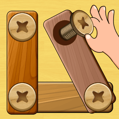 Wood Nuts &#038; Bolts Puzzle